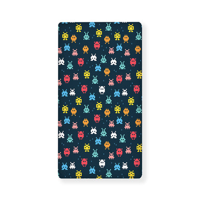 8-Bit Video Game Monsters Pattern Print Baby Crib Sheet