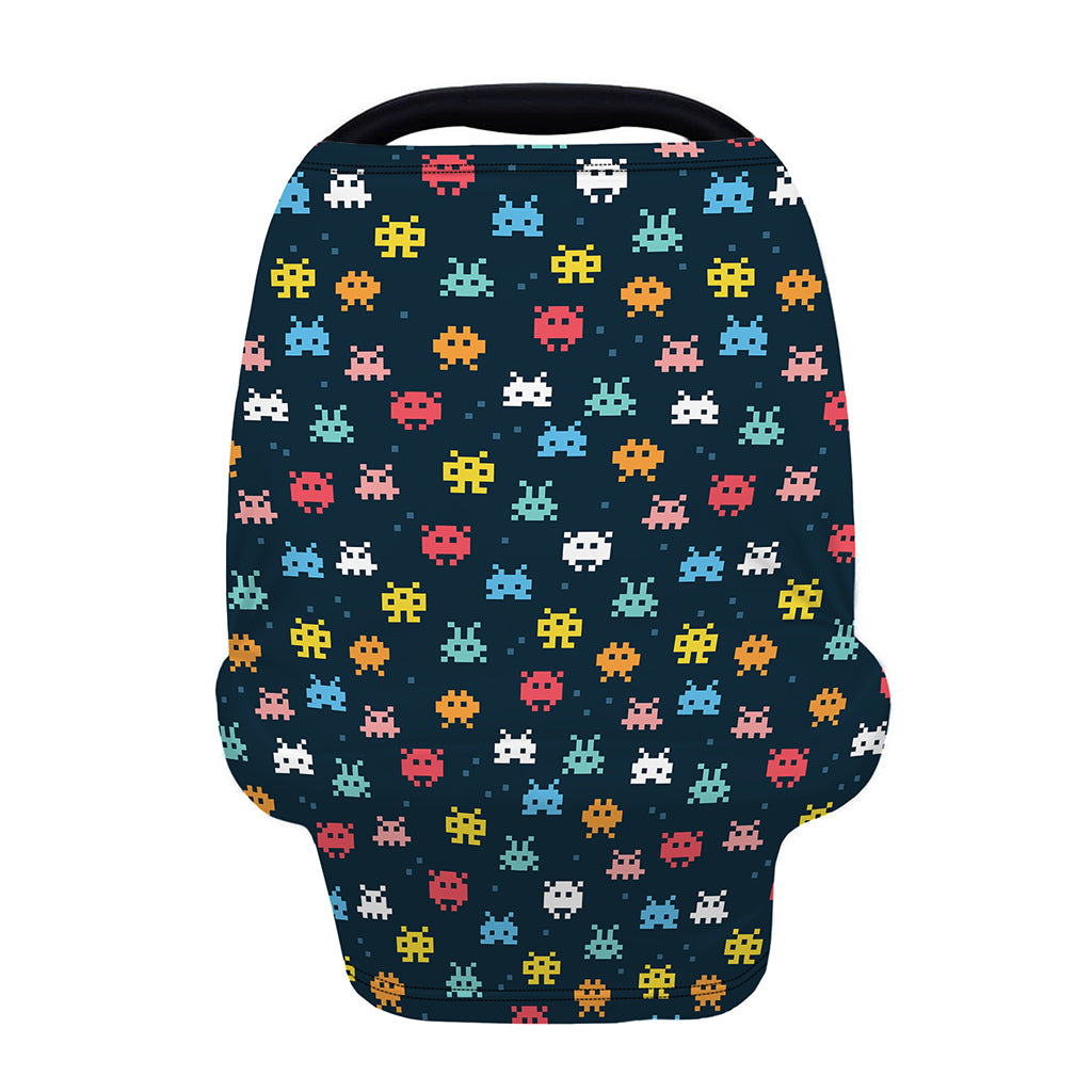 8-Bit Video Game Monsters Pattern Print Baby Seat Cover