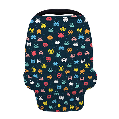 8-Bit Video Game Monsters Pattern Print Baby Seat Cover