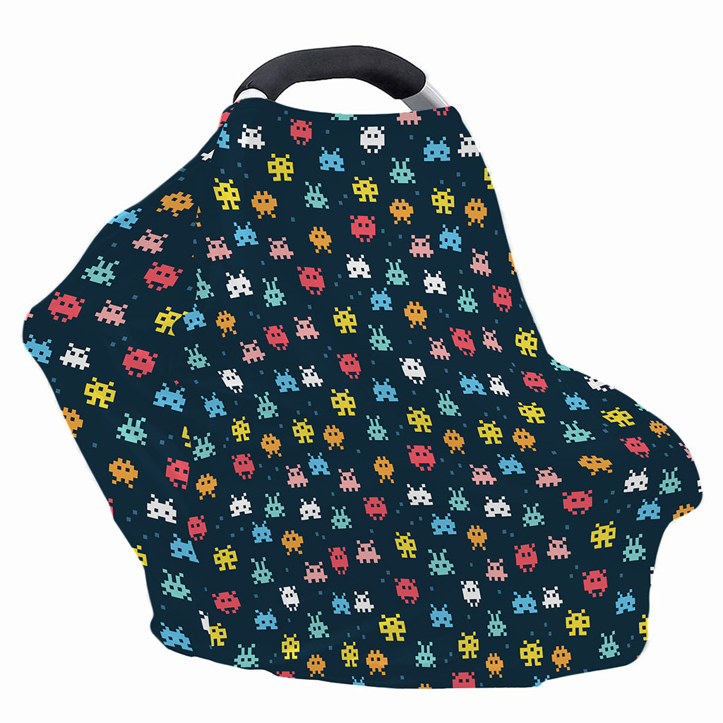8-Bit Video Game Monsters Pattern Print Baby Seat Cover