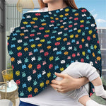 8-Bit Video Game Monsters Pattern Print Baby Seat Cover