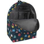 8-Bit Video Game Monsters Pattern Print Backpack