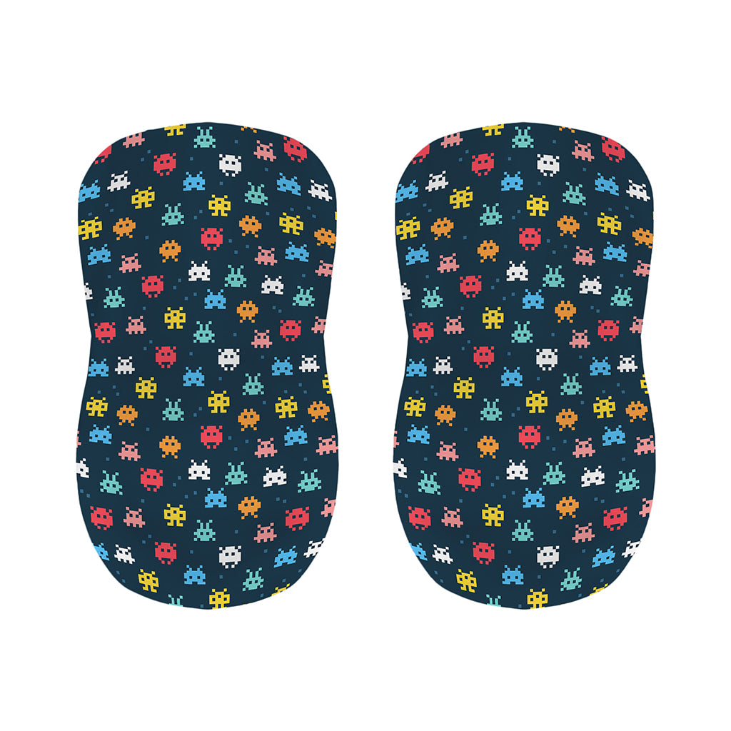 8-Bit Video Game Monsters Pattern Print Bar Stool Covers
