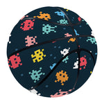 8-Bit Video Game Monsters Pattern Print Basketball