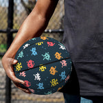 8-Bit Video Game Monsters Pattern Print Basketball