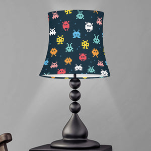 8-Bit Video Game Monsters Pattern Print Bell Lamp Shade