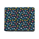 8-Bit Video Game Monsters Pattern Print Bifold Wallet