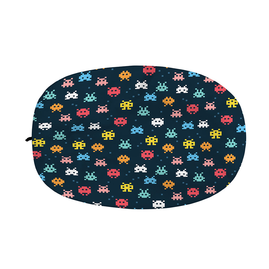 8-Bit Video Game Monsters Pattern Print Car Side Mirror Covers