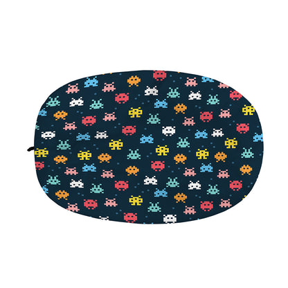 8-Bit Video Game Monsters Pattern Print Car Side Mirror Covers