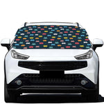 8-Bit Video Game Monsters Pattern Print Car Windshield Snow Cover