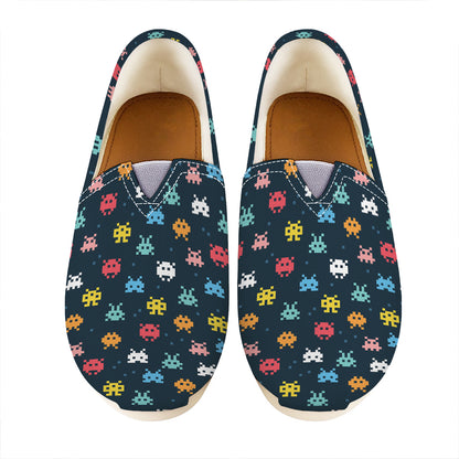 8-Bit Video Game Monsters Pattern Print Casual Shoes
