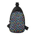 8-Bit Video Game Monsters Pattern Print Sling Bag