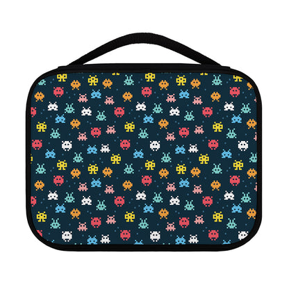 8-Bit Video Game Monsters Pattern Print Classic Bible Case