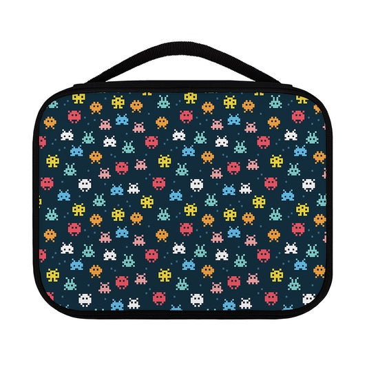 8-Bit Video Game Monsters Pattern Print Classic Bible Case