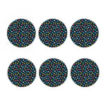 8-Bit Video Game Monsters Pattern Print Coaster Set