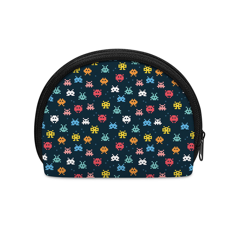 8-Bit Video Game Monsters Pattern Print Coin Purse