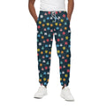 8-Bit Video Game Monsters Pattern Print Cotton Sweatpants