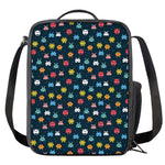 8-Bit Video Game Monsters Pattern Print Crossbody Lunch Bag