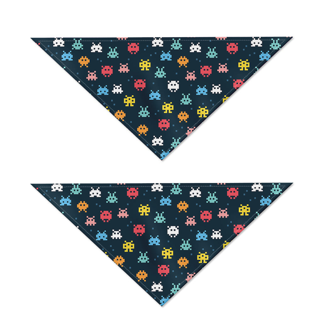 8-Bit Video Game Monsters Pattern Print Dog Bandana