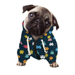 8-Bit Video Game Monsters Pattern Print Dog Zip Up Hoodie