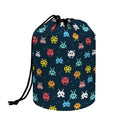 8-Bit Video Game Monsters Pattern Print Drawstring Makeup Bag