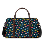 8-Bit Video Game Monsters Pattern Print Duffle Bag