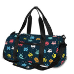 8-Bit Video Game Monsters Pattern Print Gym Bag