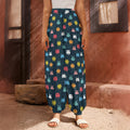 8-Bit Video Game Monsters Pattern Print Harem Pants