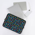 8-Bit Video Game Monsters Pattern Print Laptop Sleeve