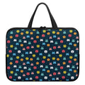 8-Bit Video Game Monsters Pattern Print Laptop Sleeve With Handle