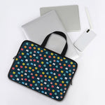8-Bit Video Game Monsters Pattern Print Laptop Sleeve With Handle