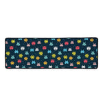 8-Bit Video Game Monsters Pattern Print Long Kitchen Mat