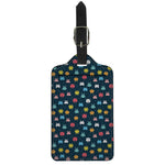 8-Bit Video Game Monsters Pattern Print Luggage Tag