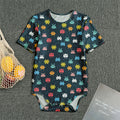 8-Bit Video Game Monsters Pattern Print Men's Bodysuit