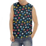 8-Bit Video Game Monsters Pattern Print Men's Fitness Tank Top