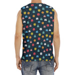 8-Bit Video Game Monsters Pattern Print Men's Fitness Tank Top