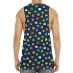 8-Bit Video Game Monsters Pattern Print Men's Muscle Tank Top