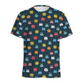 8-Bit Video Game Monsters Pattern Print Men's Athletic T-Shirt