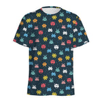 8-Bit Video Game Monsters Pattern Print Men's Sports T-Shirt