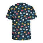 8-Bit Video Game Monsters Pattern Print Men's Sports T-Shirt