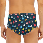 8-Bit Video Game Monsters Pattern Print Men's Triangle Swim Briefs