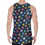 8-Bit Video Game Monsters Pattern Print Men's Velvet Tank Top
