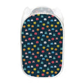 8-Bit Video Game Monsters Pattern Print Mesh Laundry Hamper