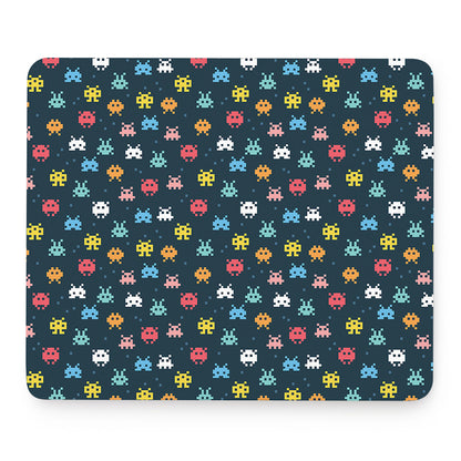 8-Bit Video Game Monsters Pattern Print Mouse Pad