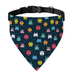 8-Bit Video Game Monsters Pattern Print Over The Collar Dog Bandana