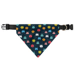 8-Bit Video Game Monsters Pattern Print Over The Collar Dog Bandana