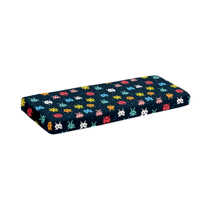 8-Bit Video Game Monsters Pattern Print Piano Keyboard Cover