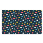8-Bit Video Game Monsters Pattern Print Polyester Doormat