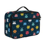 8-Bit Video Game Monsters Pattern Print Portable Lunch Bag