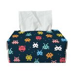 8-Bit Video Game Monsters Pattern Print Rectangle Tissue Box Cover